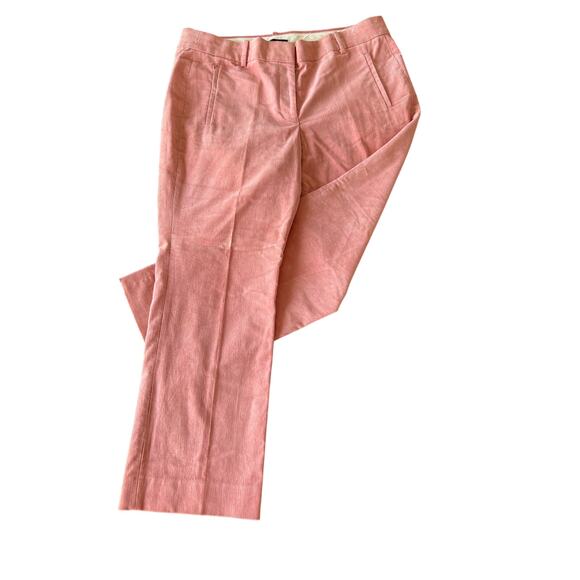 J Crew Sammie Blush Pink Rose Cropped Corduroy Pant, Size 12 - Picture 1 of 5